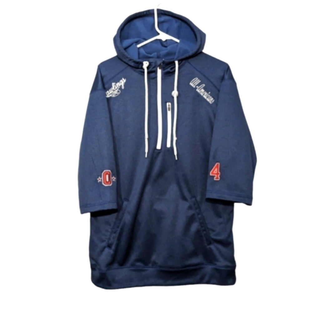 RAWLINGS Ohio State All American Hoodie Women's Small 3/4 Sleeves Zipper